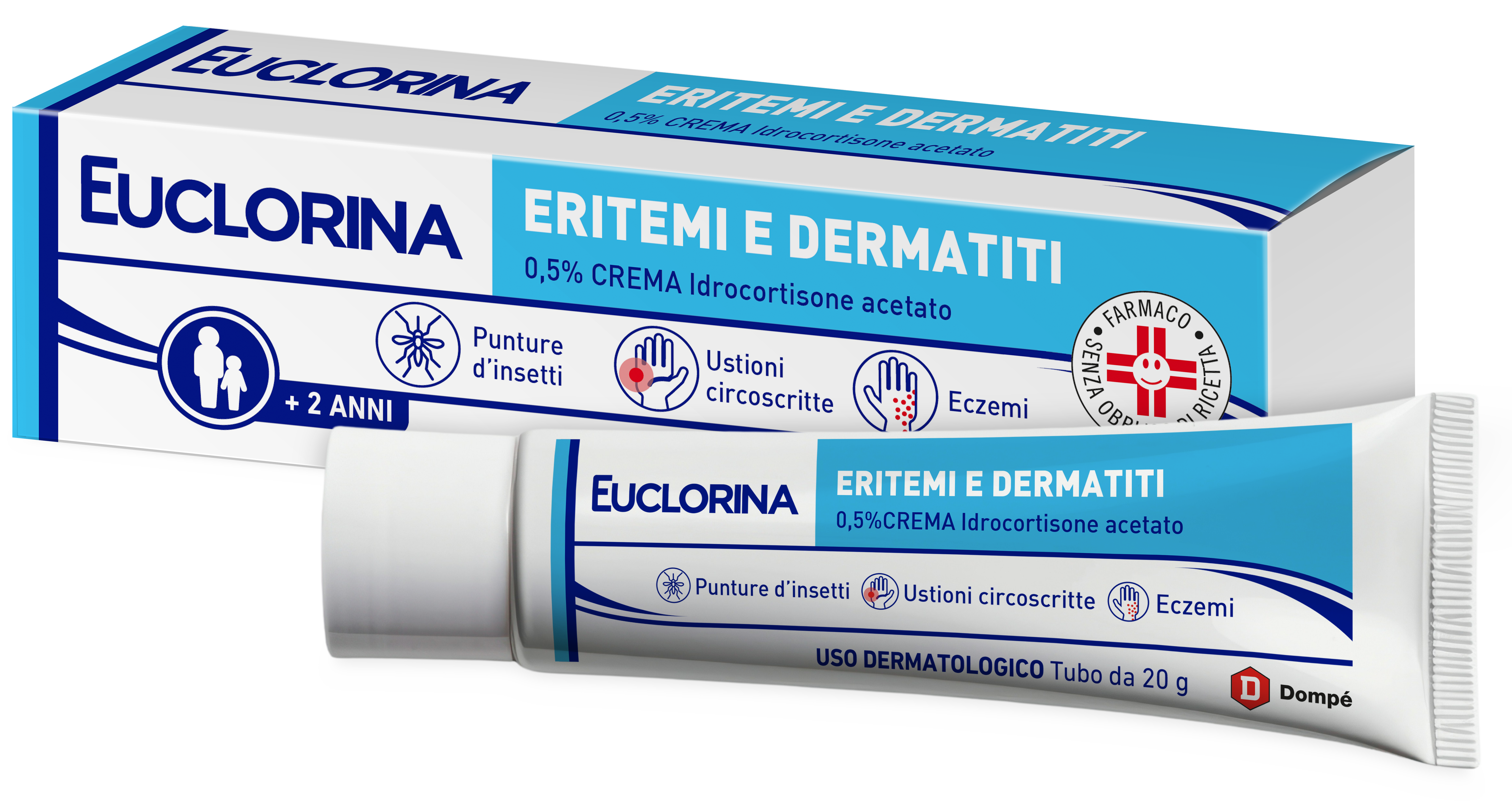 EUCLORINA ERITEMI*CR 20G 0,5% - Farmacia Sant Anna SAS del Dott. Mariani Federigo