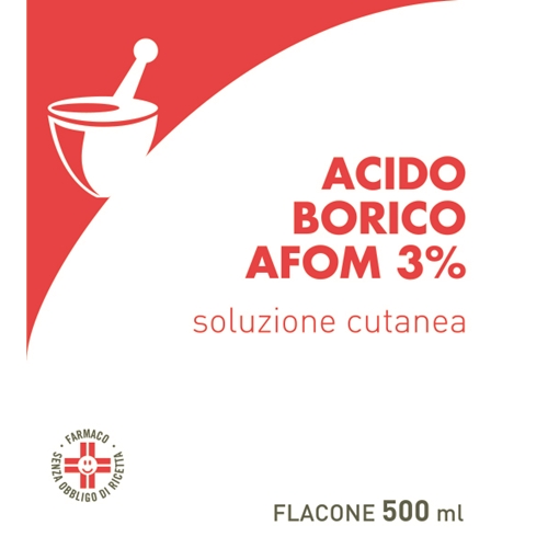 ACIDO BORICO AFOM*3% 500ML - Farmacia Sant Anna SAS del Dott. Mariani Federigo