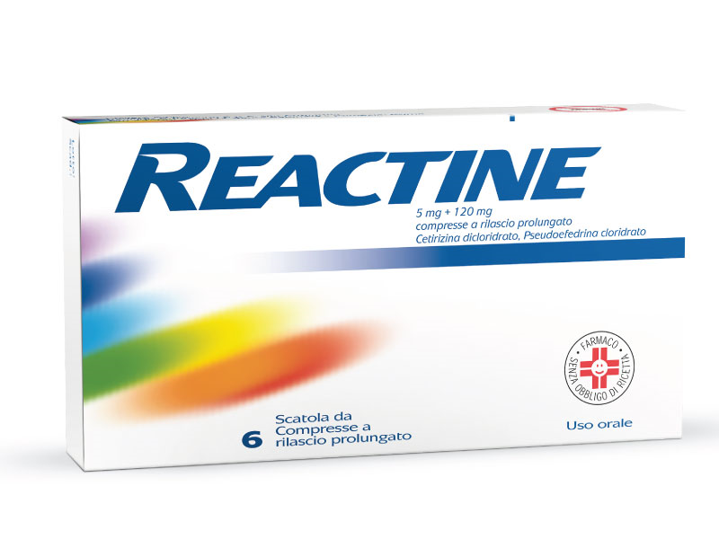 REACTINE*6CPR 5MG+120MG RP - Farmacia Sant Anna SAS del Dott. Mariani Federigo