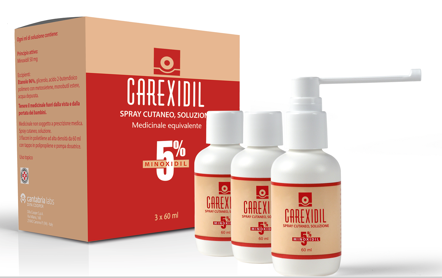 CAREXIDIL*3FL SOLUZ CUT 60ML5% - Farmacia Sant Anna SAS del Dott. Mariani Federigo