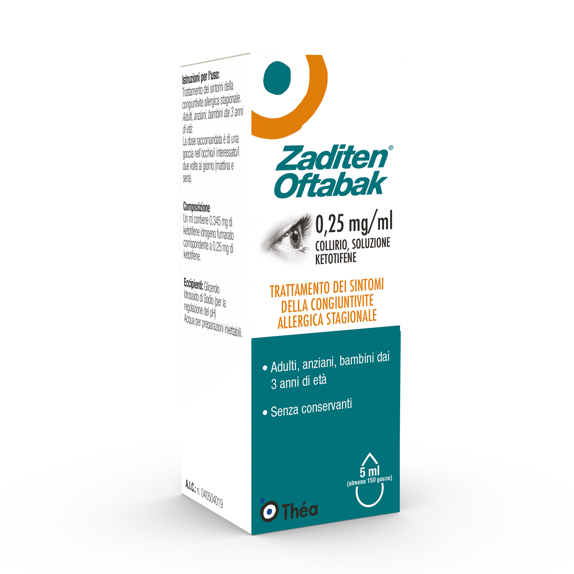 ZADITEN OFTABAK*COLLIRIO FL5ML - Farmacia Sant Anna SAS del Dott. Mariani Federigo