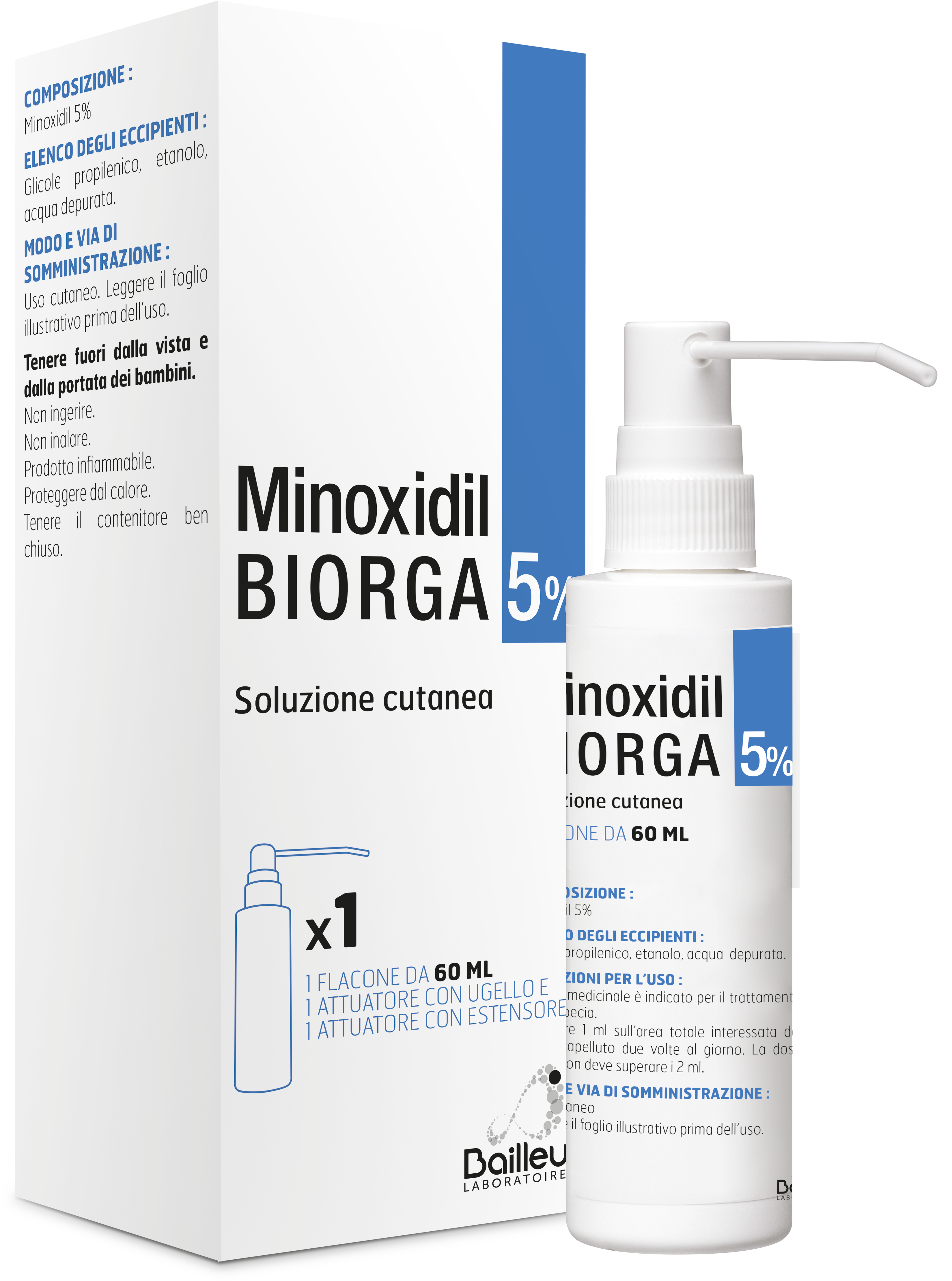 MINOXIDIL BIORGA*SOL CUT60ML5% - Farmacia Sant Anna SAS del Dott. Mariani Federigo