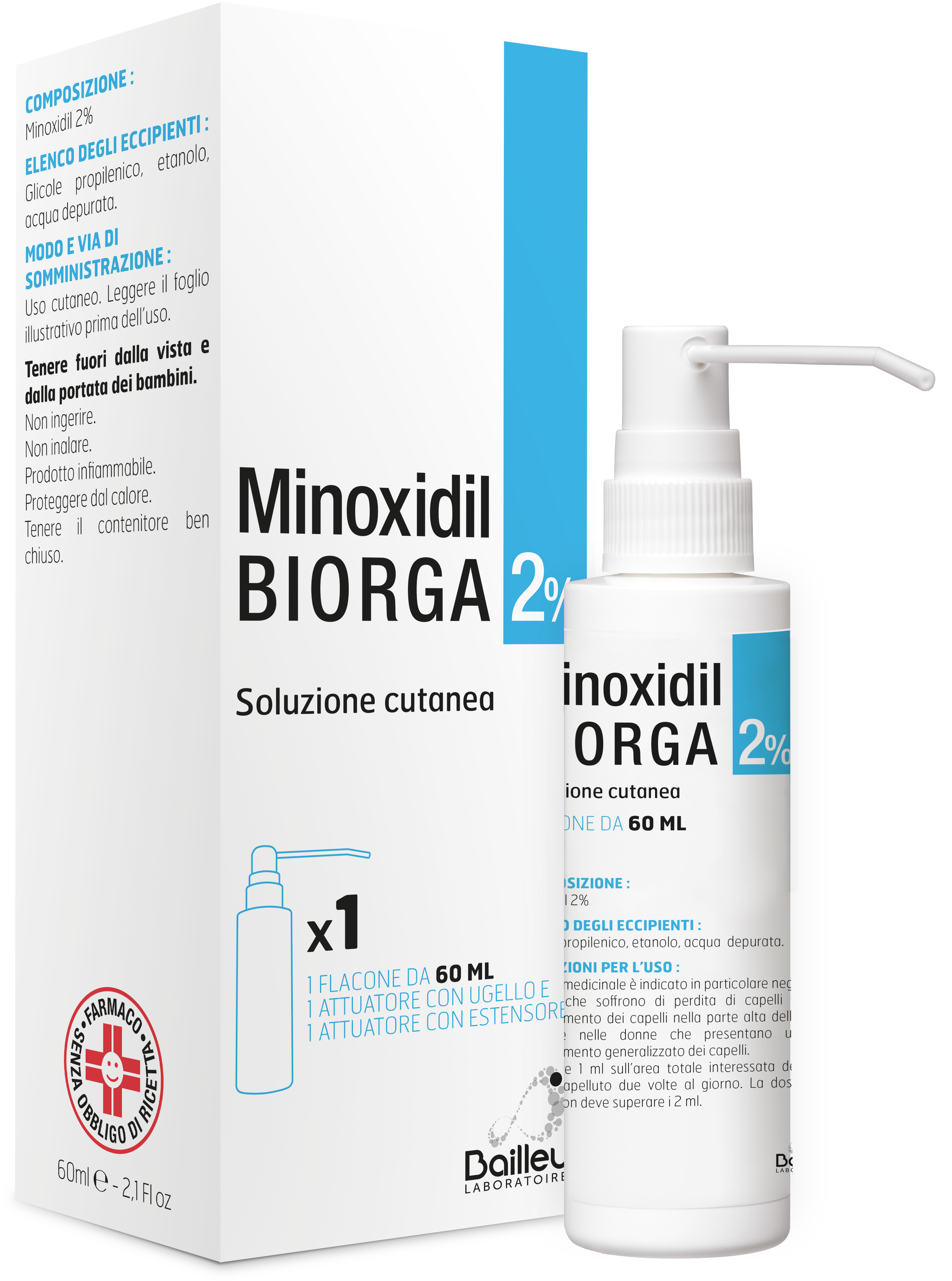 MINOXIDIL BIORGA*SOL CUT60ML2% - Farmacia Sant Anna SAS del Dott. Mariani Federigo