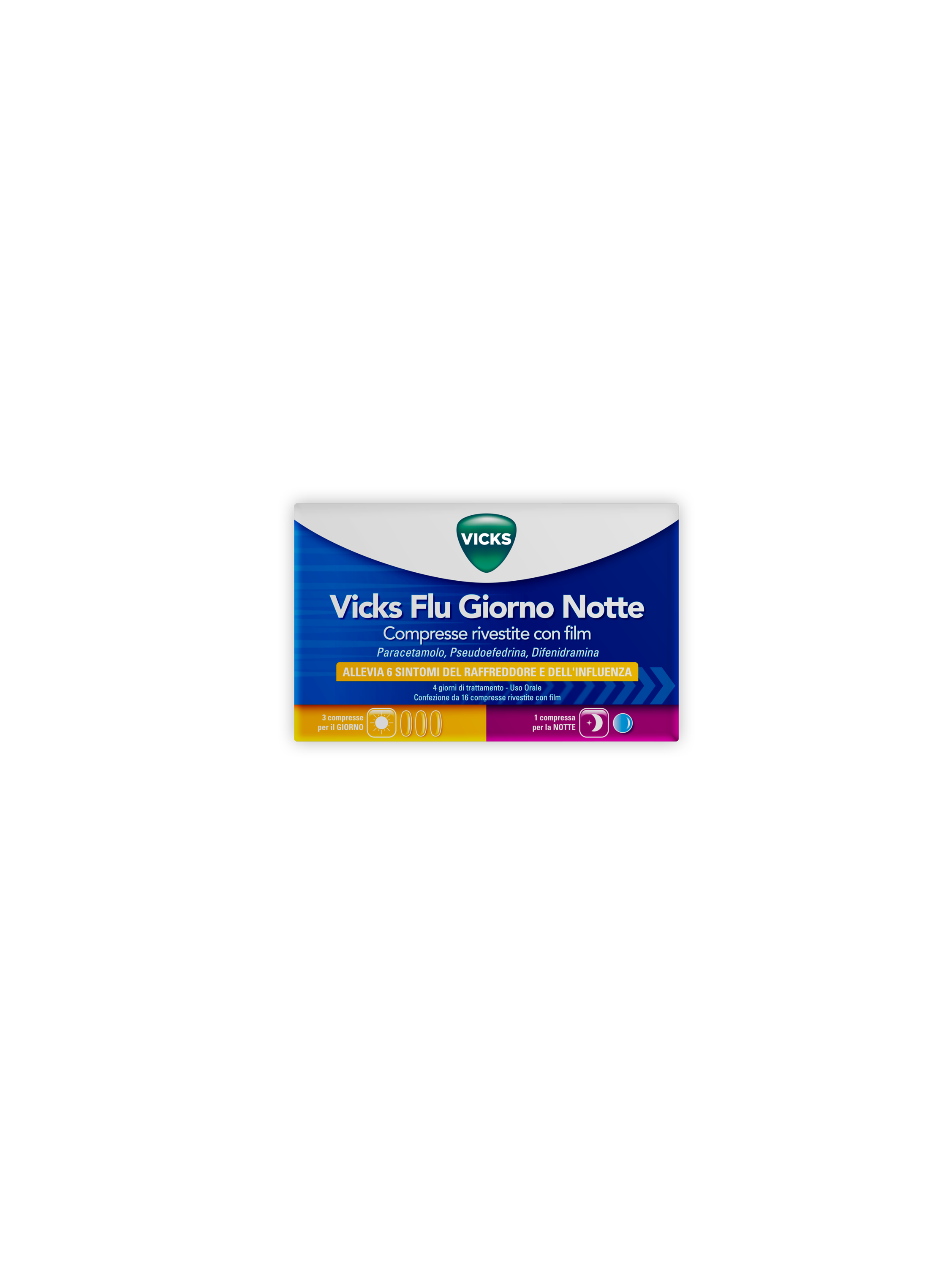 VICKS FLU GIORNO NOTTE*12+4CPR - Farmacia Sant Anna SAS del Dott. Mariani Federigo
