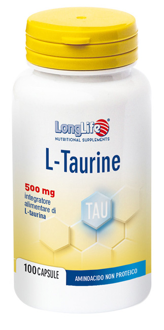 LONGLIFE L-TAURINE 500 MG 100 CAPSULE DI GELATINA DA 6,2 G - Farmacia Sant Anna SAS del Dott. Mariani Federigo