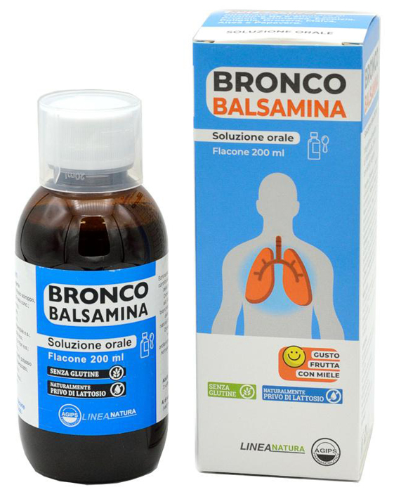 BRONCOBALSAMINA SOLUZIONE ORALE 200 ML GUSTO FRUTTA CON MIELE - Farmacia Sant Anna SAS del Dott. Mariani Federigo