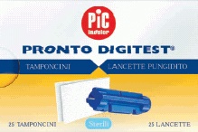 LANCETTE PUNGIDITO PIC DIGITEST GAUGE 28 25 PEZZI + 25 TAMPONCINI ASSORBENTI - Farmacia Sant Anna SAS del Dott. Mariani Federigo