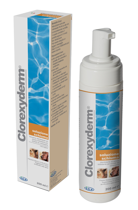 CLOREXYDERM SOLUZIONE SCHIUMA 200 ML - Farmacia Sant Anna SAS del Dott. Mariani Federigo