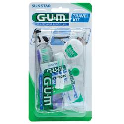 GUM TRAVEL KIT VIAGGIO 1 SPAZZOLINO PIEGHEVOLE GUM TRAVEL + 1 DENTIFRICIO VIAGGIO 12 ML + 1 ROCCHETTO FILO INTERDENTALE 10MT + 2 SCOVOLINI GOMMA GUM SOFT PICKS - Farmacia Sant Anna SAS del Dott. Mariani Federigo