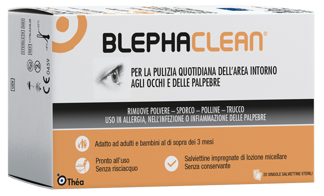 BLEPHACLEAN GARZE OCULARI STERILI A BASE DI ACIDO IALURONICO 20 PEZZI - Farmacia Sant Anna SAS del Dott. Mariani Federigo