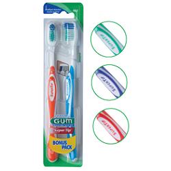 GUM SUPER TIP 463 COMPACT SPAZZOLINO MEDIO BONUS PACK 2 PEZZI - Farmacia Sant Anna SAS del Dott. Mariani Federigo