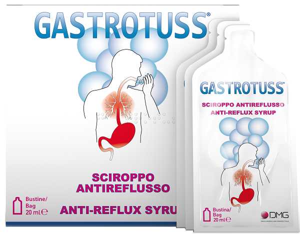 SCIROPPO ANTIREFLUSSO GASTROTUSS 25 BUSTINE MONODOSE 20 ML - Farmacia Sant Anna SAS del Dott. Mariani Federigo