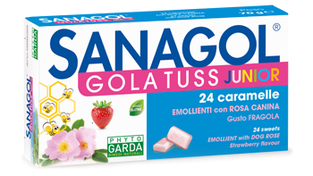 SANAGOL GOLA TUSS JUNIOR FRAGOLA 24 CARAMELLE - Farmacia Sant Anna SAS del Dott. Mariani Federigo