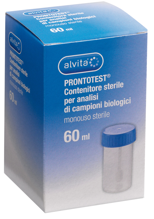 CONTENITORE ALVITA PRONTOTEST PER ANALISI DI CAMPIONI BIOLOGICI 60ML - Farmacia Sant Anna SAS del Dott. Mariani Federigo