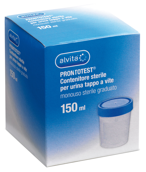 CONTENITORE PER URINA ALVITA PRONTOTEST GRADUATO CON TAPPO A VITE - Farmacia Sant Anna SAS del Dott. Mariani Federigo