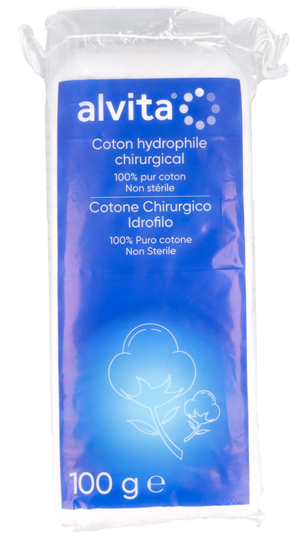 COTONE CHIRURGICO IDROFILO ALVITA 100% PURO COTONE 100 G - Farmacia Sant Anna SAS del Dott. Mariani Federigo
