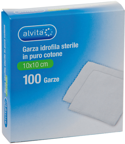 GARZA IDROFILA IN PURO COTONE ALVITA 10X10CM 100 PEZZI - Farmacia Sant Anna SAS del Dott. Mariani Federigo