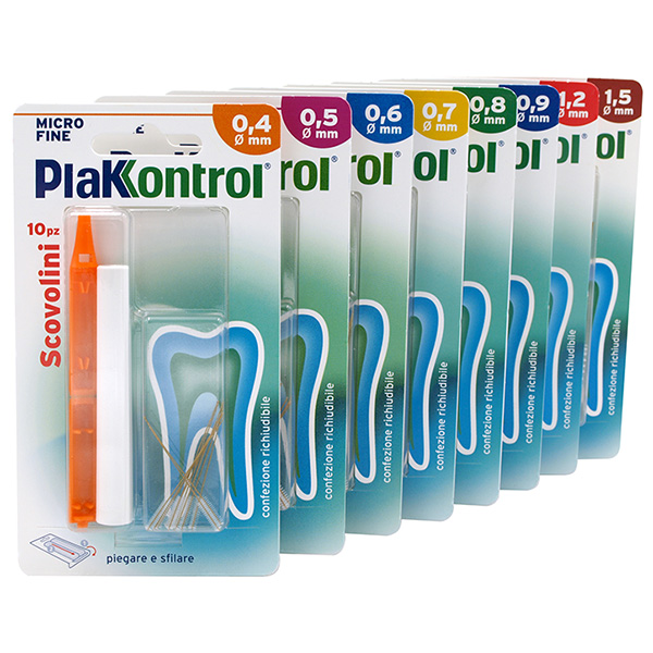 PLAKKONTROL MINIGRIP SCOVOLINO 0,7 MM 10 PEZZI - Farmacia Sant Anna SAS del Dott. Mariani Federigo