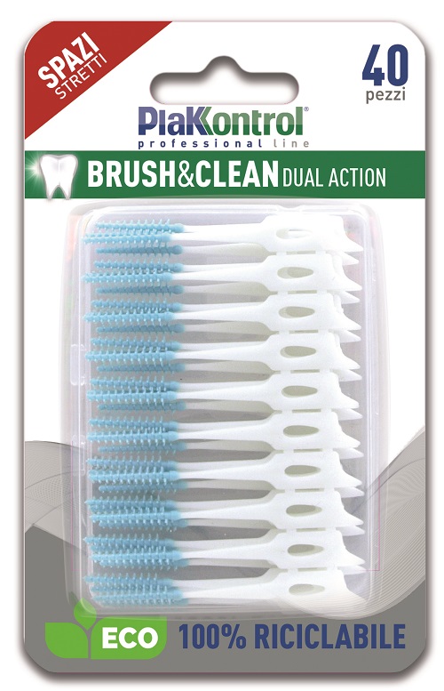 PLAKKONTROL BRUSH & CLEAN SCOVOLINI SPAZI STRETTI 40 PEZZI - Farmacia Sant Anna SAS del Dott. Mariani Federigo