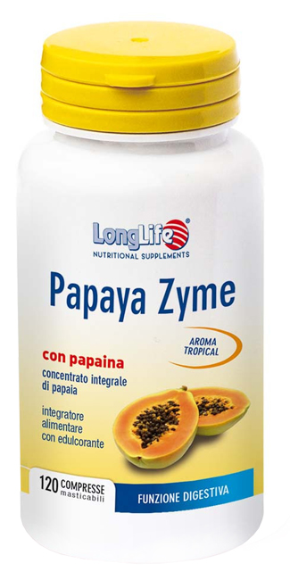 LONGLIFE PAPAYA ZYME 120 COMPRESSE MASTICABILI - Farmacia Sant Anna SAS del Dott. Mariani Federigo