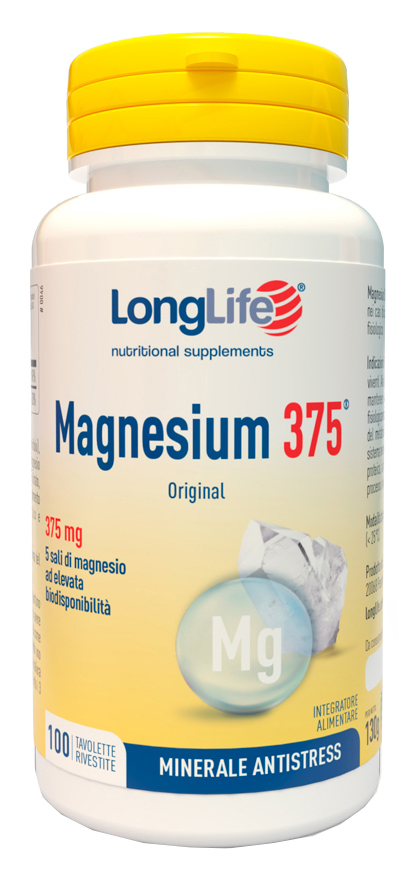 LONGLIFE MAGNESIUM 375 ORIGINAL 375 MG 100 TAVOLETTE - Farmacia Sant Anna SAS del Dott. Mariani Federigo