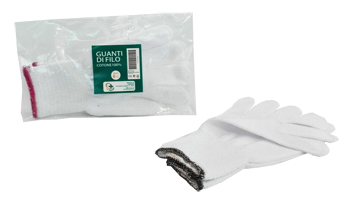 GUANTO DI FILO COTONE 100% BIANCO PER ALLERGIE DERMATOLOGICHE 7,5 1 PAIO - Farmacia Sant Anna SAS del Dott. Mariani Federigo