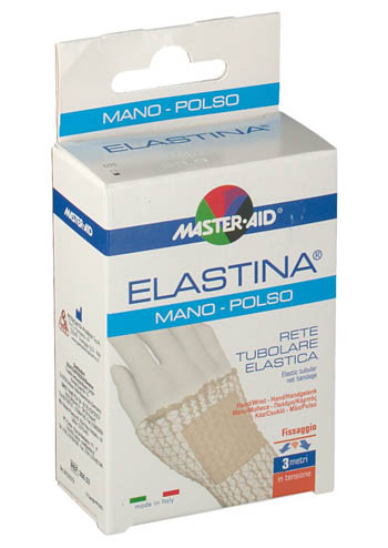 RETE TUBOLARE ELASTICA IPOALLERGENICA MASTER-AID ELASTINA MANO/POLSO 3 MT IN TENSIONE CALIBRO 3 CM - Farmacia Sant Anna SAS del Dott. Mariani Federigo