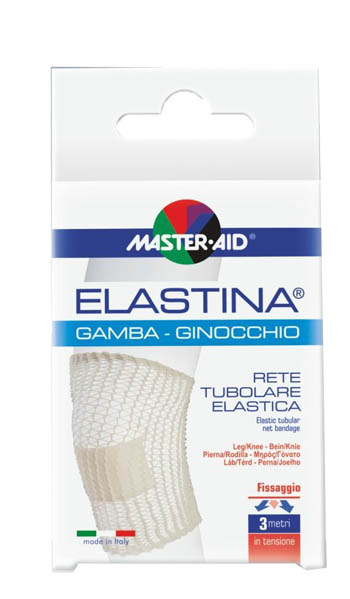 RETE TUBOLARE ELASTICA IPOALLERGENICA MASTER-AID ELASTINA GAMBA/GINOCCHIO 3 MT IN TENSIONE CALIBRO 5 CM - Farmacia Sant Anna SAS del Dott. Mariani Federigo