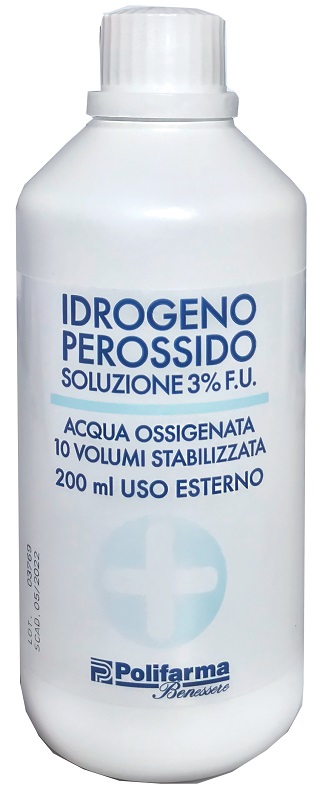 PEROSSIDO IDROGENO 3% 200 ML ACQUA OSSIGENATA 10 VOLUMI STABILIZZATA - Farmacia Sant Anna SAS del Dott. Mariani Federigo