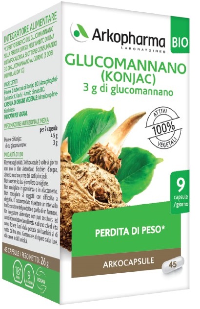 ARKO CAPSULE GLUCOMANNANO BIO 45 CAPSULE - Farmacia Sant Anna SAS del Dott. Mariani Federigo