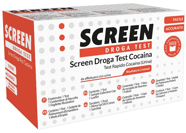 SCREEN DROGA TEST COCAINA TEST ANTIDROGA CON CONTENITORE URINA - Farmacia Sant Anna SAS del Dott. Mariani Federigo