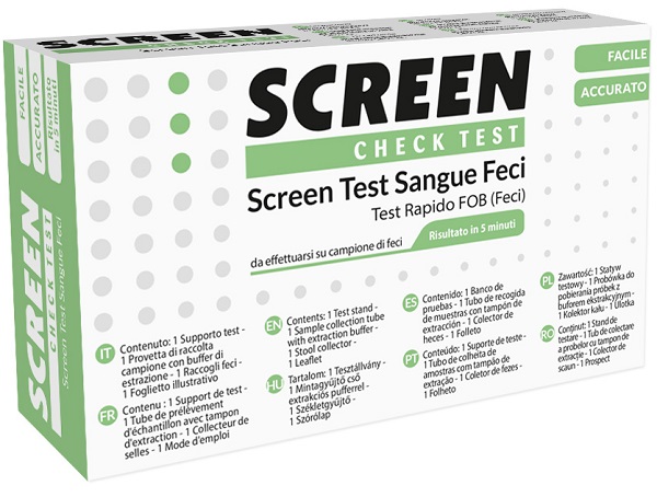 SCREEN TEST RAPIDO PRESENZA DI SANGUE OCCULTO NELLE FECI SCREEN TEST FOB - Farmacia Sant Anna SAS del Dott. Mariani Federigo
