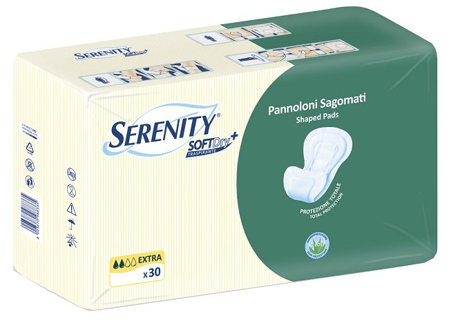 PANNOLONE PER INCONTINENZA SAGOMATO SERENITY SOFTDRY+ ALOE EXTRA 30 PEZZI - Farmacia Sant Anna SAS del Dott. Mariani Federigo