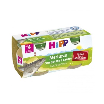 HIPP OMOGENEIZZATO MERLUZZO CAROTE PATATE 2X80 G - Farmacia Sant Anna SAS del Dott. Mariani Federigo
