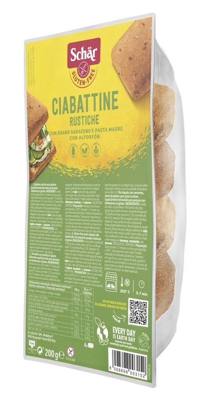 SCHAR CIABATTINE RUSTICHE SENZA LATTOSIO 200 G - Farmacia Sant Anna SAS del Dott. Mariani Federigo