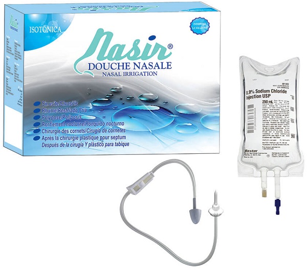 NASIR DOCCIA NASALE CON SOLUZIONE FISIOLOGICA ISOTONICA 6 SACCHE 500 ML + 1 BLISTER - Farmacia Sant Anna SAS del Dott. Mariani Federigo