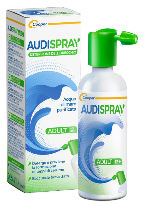 AUDISPRAY ADULT SOLUZIONE DI ACQUA DI MARE IPERTONICA SPRAY SENZA GAS DETERSIONE ORECCHIO 50 ML - Farmacia Sant Anna SAS del Dott. Mariani Federigo
