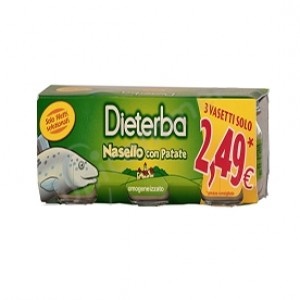DIETERBA OMOGENEIZZATO NASELLO 3 PEZZI 80 G - Farmacia Sant Anna SAS del Dott. Mariani Federigo