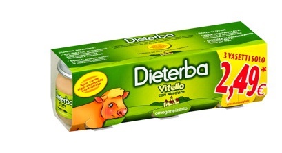 DIETERBA OMOGENEIZZATO VITELLO 3 PEZZI 80 G - Farmacia Sant Anna SAS del Dott. Mariani Federigo