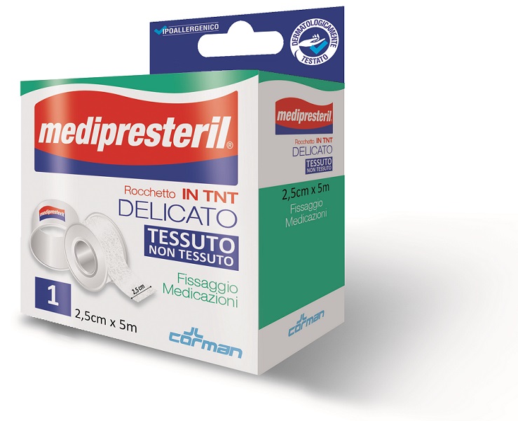 CEROTTO IN ROCCHETTO TESSUTO NON TESSUTO MEDIPRESTERIL 5X250CM - Farmacia Sant Anna SAS del Dott. Mariani Federigo