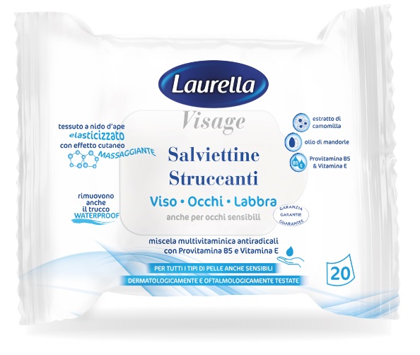 LAURELLA VISAGE SALVIETTINA STRUCCANTE 20 PEZZI - Farmacia Sant Anna SAS del Dott. Mariani Federigo