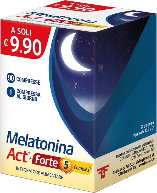 MELATONINA ACT+FORTE 5 COMPLEX 90 COMPRESSE - Farmacia Sant Anna SAS del Dott. Mariani Federigo