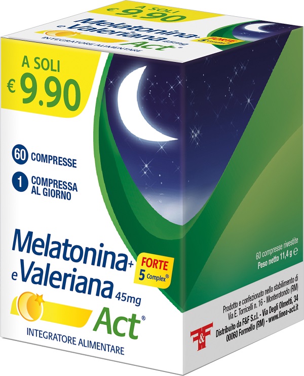 MELATONINA+FORTE 5 COMPLEX E VALERIANA ACT 60 COMPRESSE - Farmacia Sant Anna SAS del Dott. Mariani Federigo
