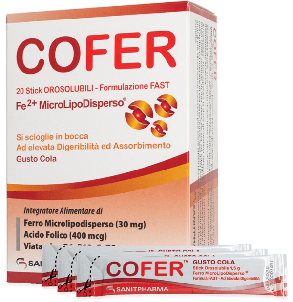 COFER 20 STICK OROSOLUBILI DA 1,6 G GUSTO COLA - Farmacia Sant Anna SAS del Dott. Mariani Federigo