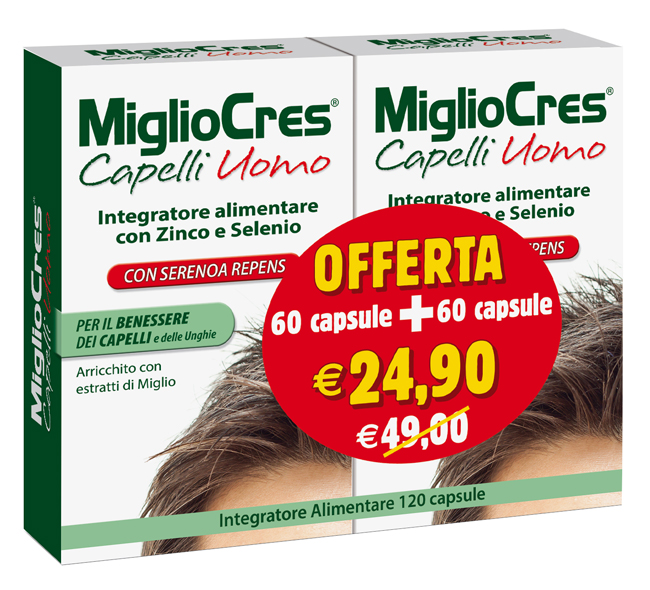 MIGLIOCRES UOMO 60+60 CAPSULE PROMO - Farmacia Sant Anna SAS del Dott. Mariani Federigo
