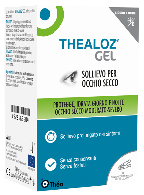 THEALOZ GEL OFTALMICO 30 CONTENITORI MONODOSE 0,4 G - Farmacia Sant Anna SAS del Dott. Mariani Federigo