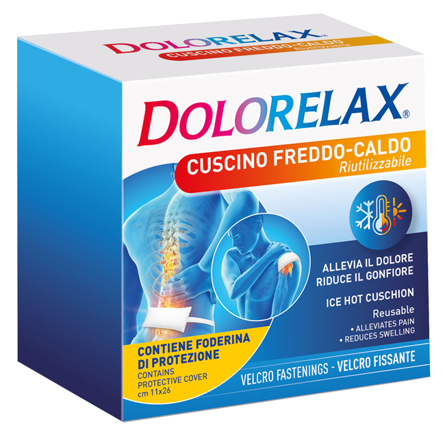 DOLORELAX ICE HOT CUSCINO RIUTILIZZABILE CON VELCRO FISSANTE 11X26 CM - Farmacia Sant Anna SAS del Dott. Mariani Federigo