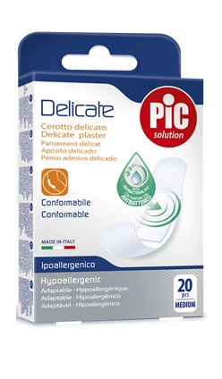 CEROTTO PIC DELICATE 19X72 MM ANTIBATTERICO 20 PEZZI - Farmacia Sant Anna SAS del Dott. Mariani Federigo
