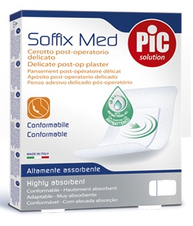 CEROTTO PIC SOFFIX MED IN TNT CON TAMPONE CENTRALE ASSORBENTE STERILE MONOUSO STERILE 25X10 CM ANTIBATTERICO 3 PEZZI - Farmacia Sant Anna SAS del Dott. Mariani Federigo