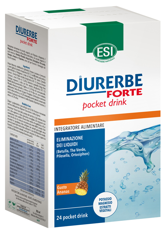 ESI DIURERBE FORTE POCKET DRINK ANANAS 24 X 20 ML - Farmacia Sant Anna SAS del Dott. Mariani Federigo
